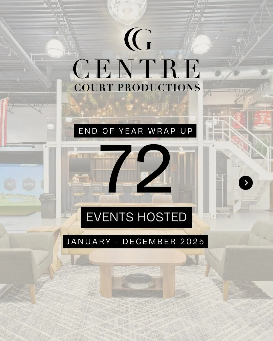 A huge thank you to everyone who hosted, visited, or celebrated with us this year. We loved being part of your moments and we&rsquo;re ready for an even bigger 2026. Happy New Year! 🥂✨ 

#westloop #centrecourtproductions #chicagoevents #chicago #eve