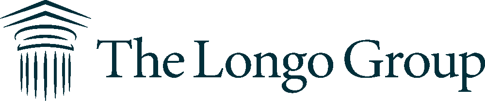 Logo of The Longo Group with a stylized dome and columns design