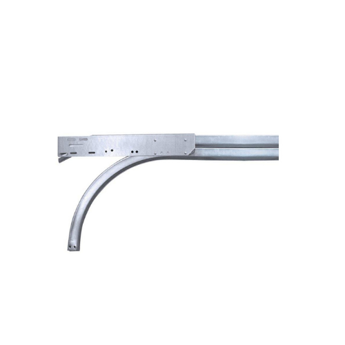 A metal shelf bracket with a curved support arm against a plain white background.
