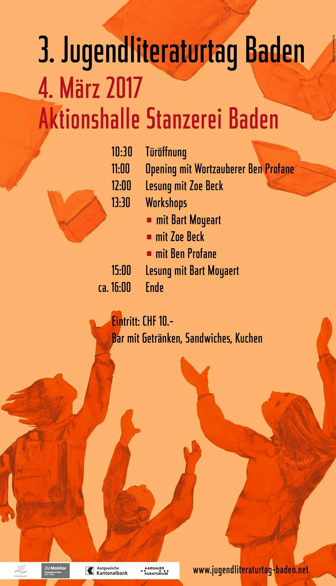 2015 bis 2018  Co-Gründerin des Jugendliteraturtags Badens, Konzeption Projektleitung, Fundraising, Booking, Event-Organisation gemeinsam mit Co-Leiterin.
