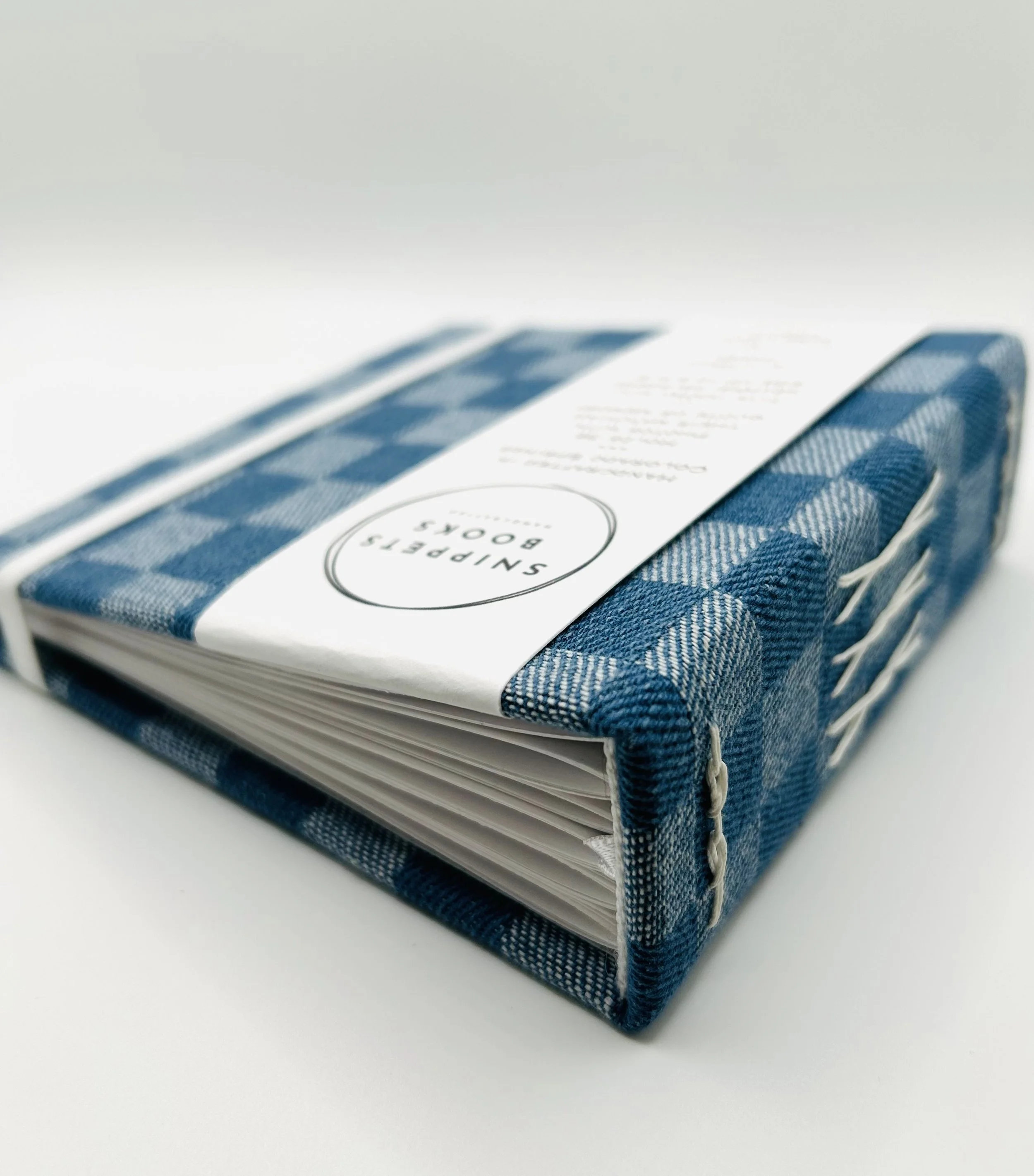 Denim Checkerboard Handbound Photo Journal