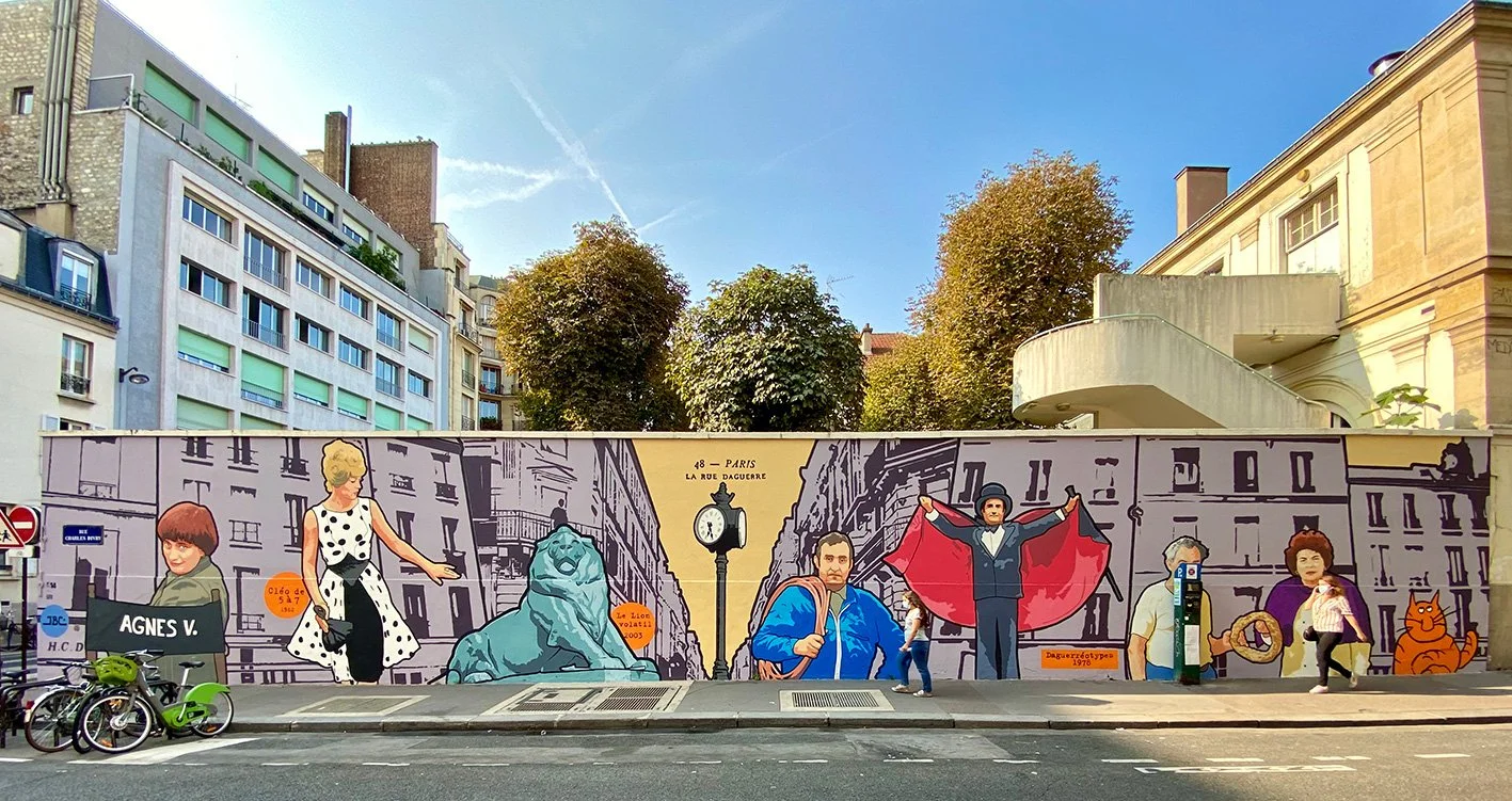 Fresque en hommage à Agnès Varda - photo Dominique Dasse