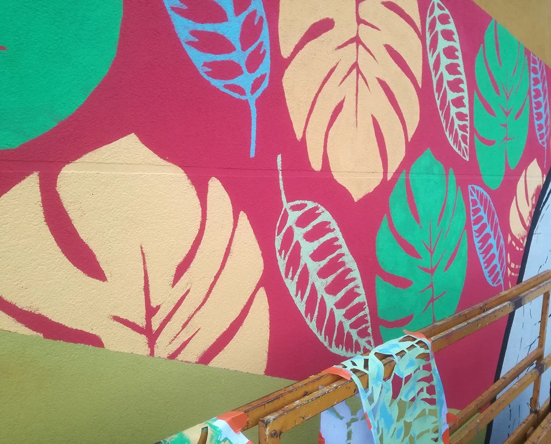 Motifs réalisés au pochoir