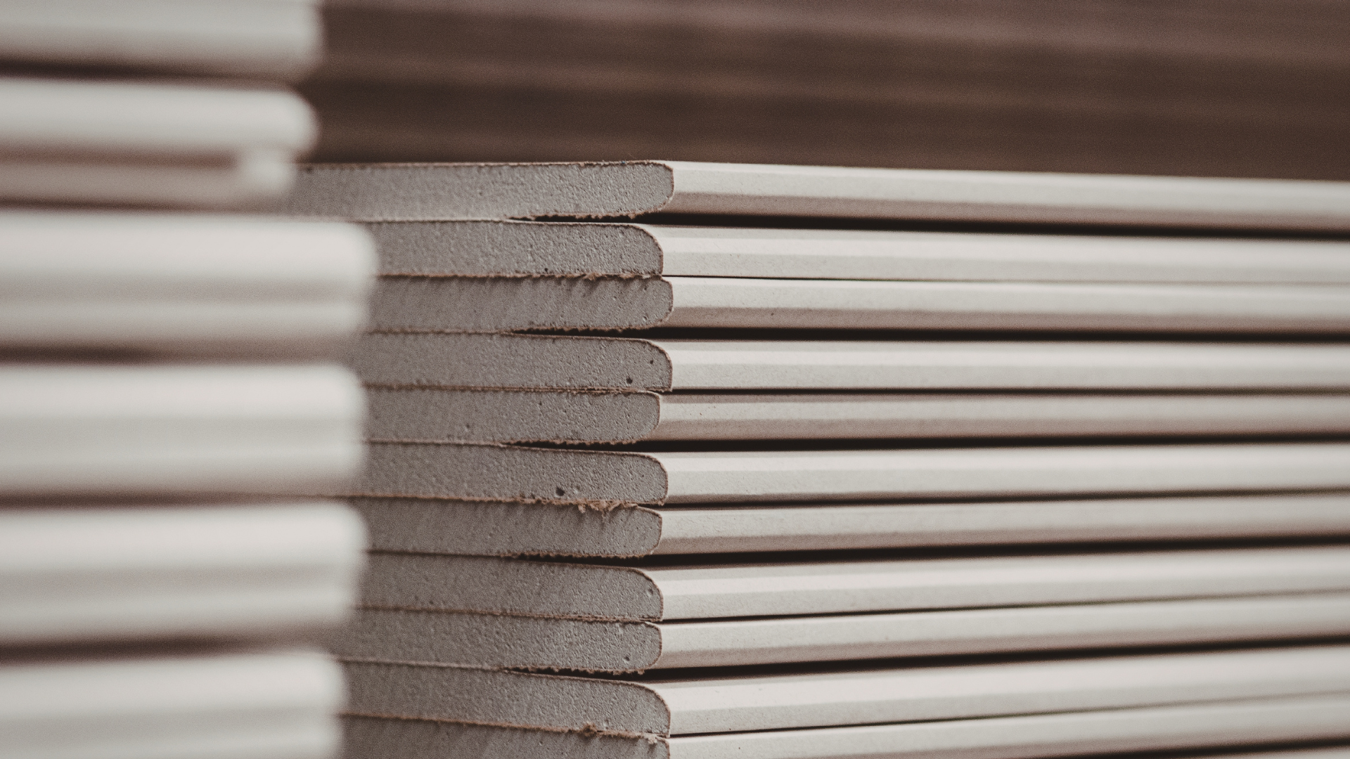Stack of drywall sheets