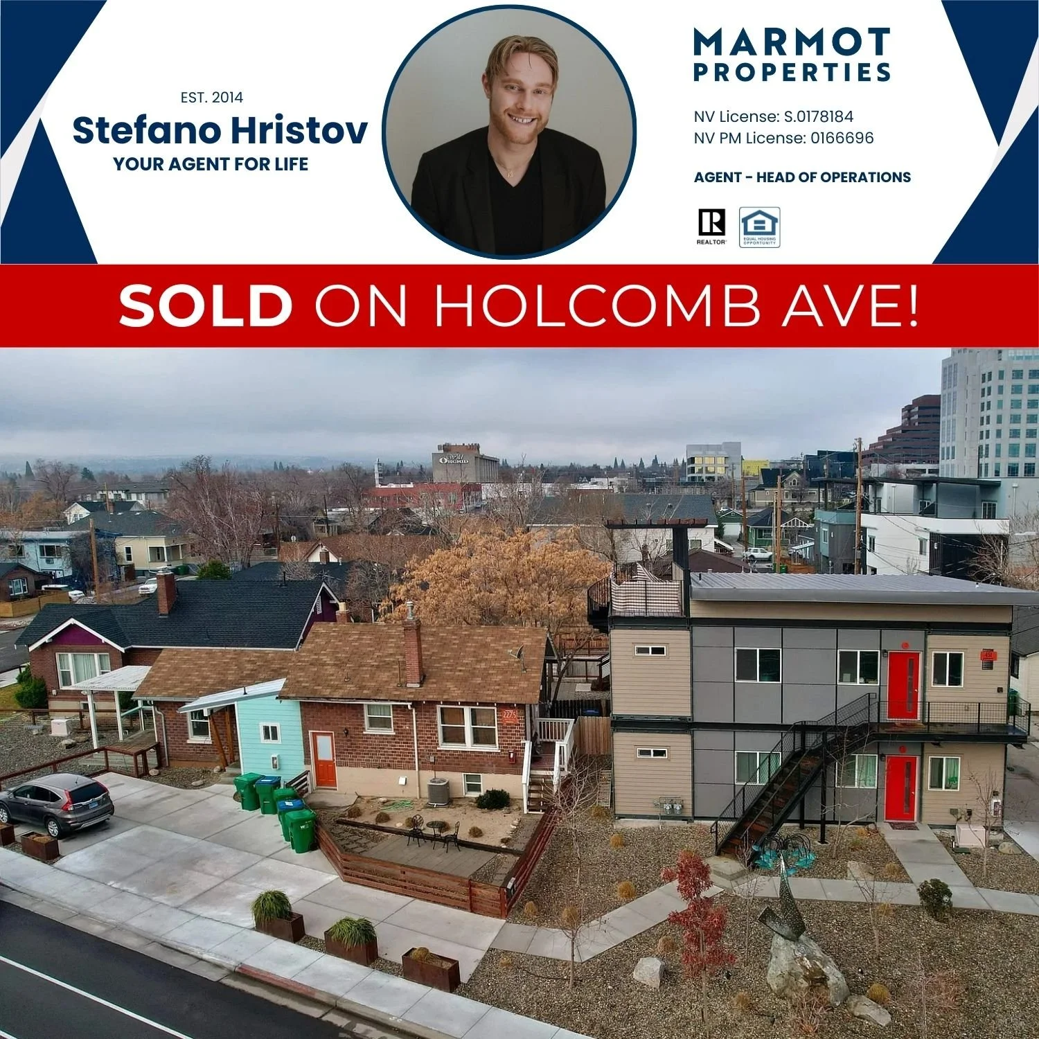 Stefano Hristov Real Estate Agent Sold Home Reno NV MidTown Multi-Family Marmot Properties