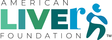 Logo of the American Liver Foundation with stylized liver icon and text