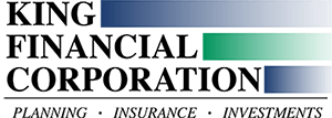 Logo of King Financial Corporation with text 'Planning, Insurance, Investments'