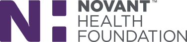 Logo of Novant Health Foundation with purple and gray text