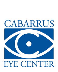 Logo of Cabarrus Eye Center featuring an eye graphic in blue and white.