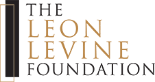 Logo of The Leon Levine Foundation with black and gold text