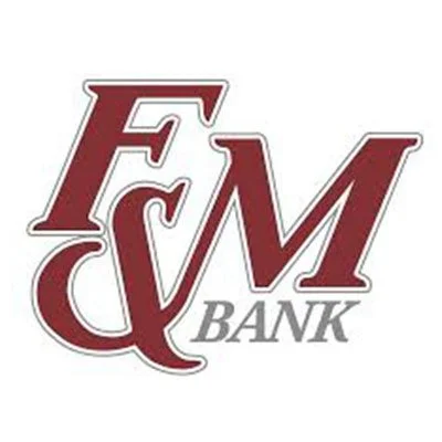 F&M Bank logo in maroon and gray text.