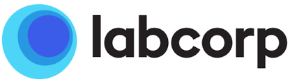 Labcorp logo with a blue circular design and the company name in black text.