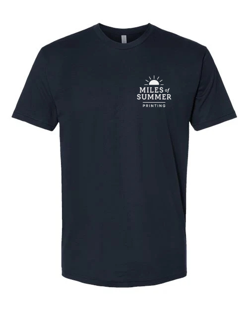 Miles of Summer Printing - Cotton T-Shirt - Navy.png