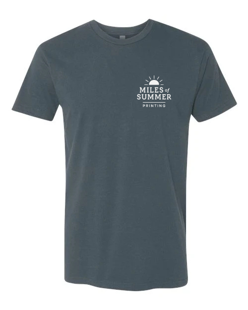 Miles of Summer Printing - Cotton T-Shirt - Indigo.png