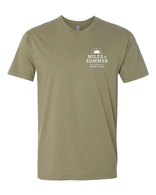 Miles of Summer Printing - Cotton T-Shirt - Olive.png
