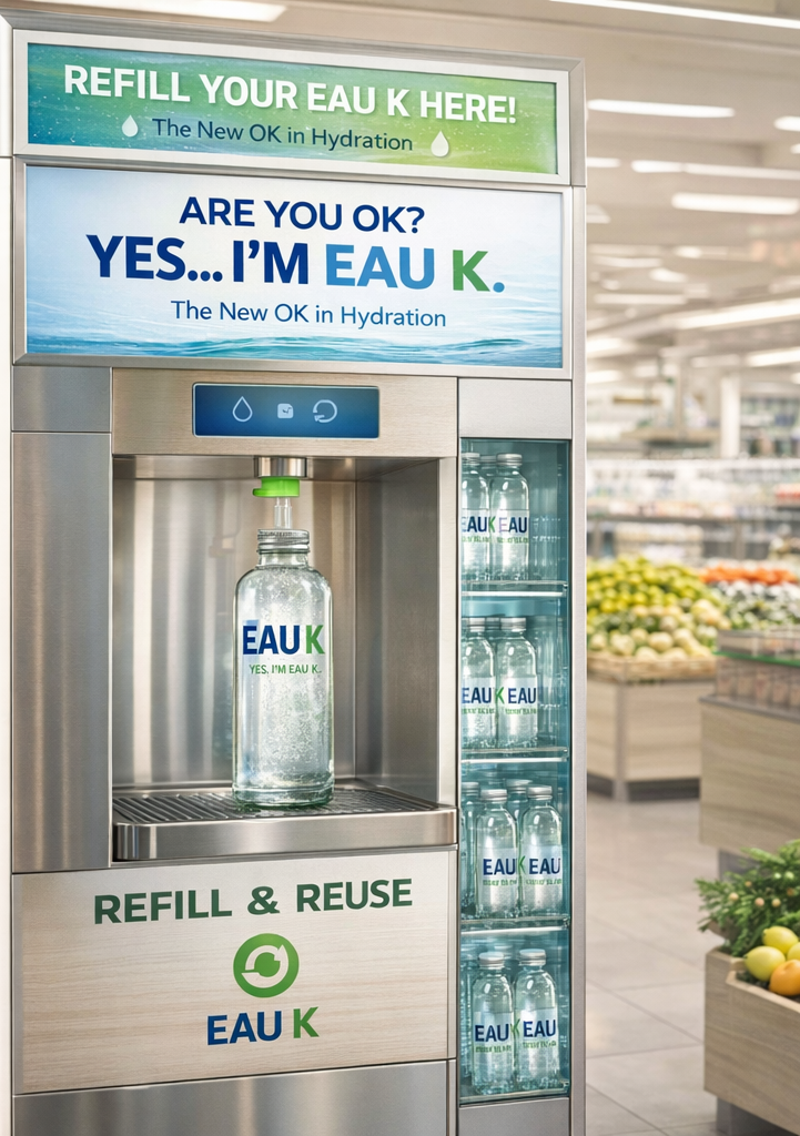              Drink, Refill & Reuse -
                     Feel EAU K