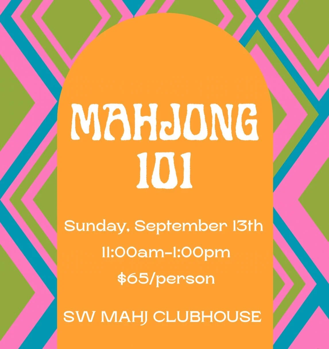 🚨 Mahj 101 is BACK! 🚨

We&rsquo;ve added a beginner class to the calendar (finally), and trust us&mdash;you don&rsquo;t want to miss it!

🀄️ Mahj 101
📅 Sunday, September 13

Whether you&rsquo;ve been Mahjong-curious or your friends have been begg