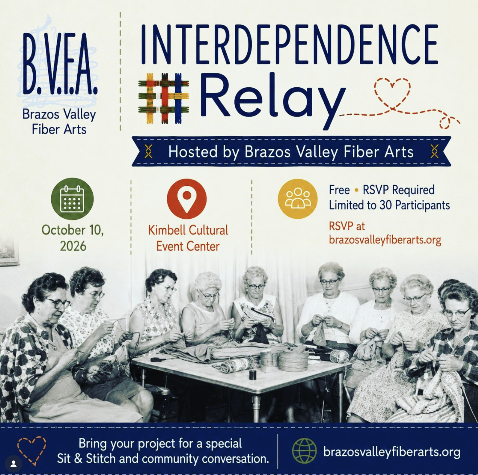 TEXAS: Sit and Stitch with Brazos Valley Fiber Arts