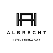 Logo for Albrecht Hotel & Restaurant, featuring a stylized 'A' or monogram
