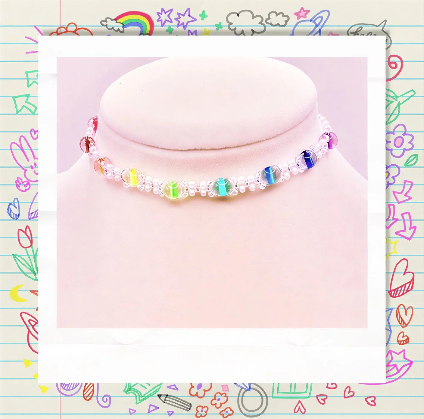 Rainbow Cloud Choker