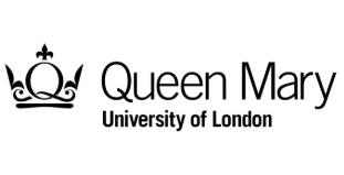 Logo of Queen Mary University of London featuring a crown and text