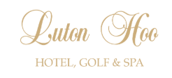 Logo for Luton Hoo Hotel, Golf & Spa with elegant gold text