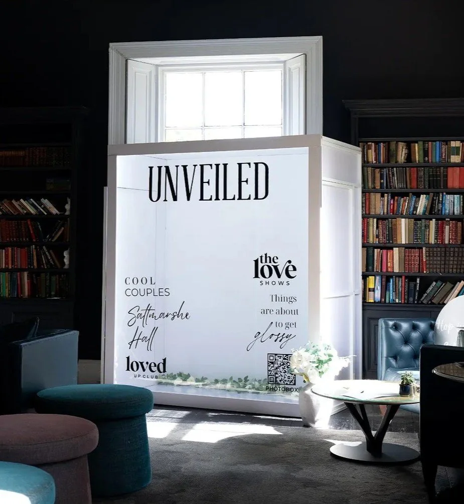 wedding show at saltmarshe hall with loved up north and photobox photo booth events photography