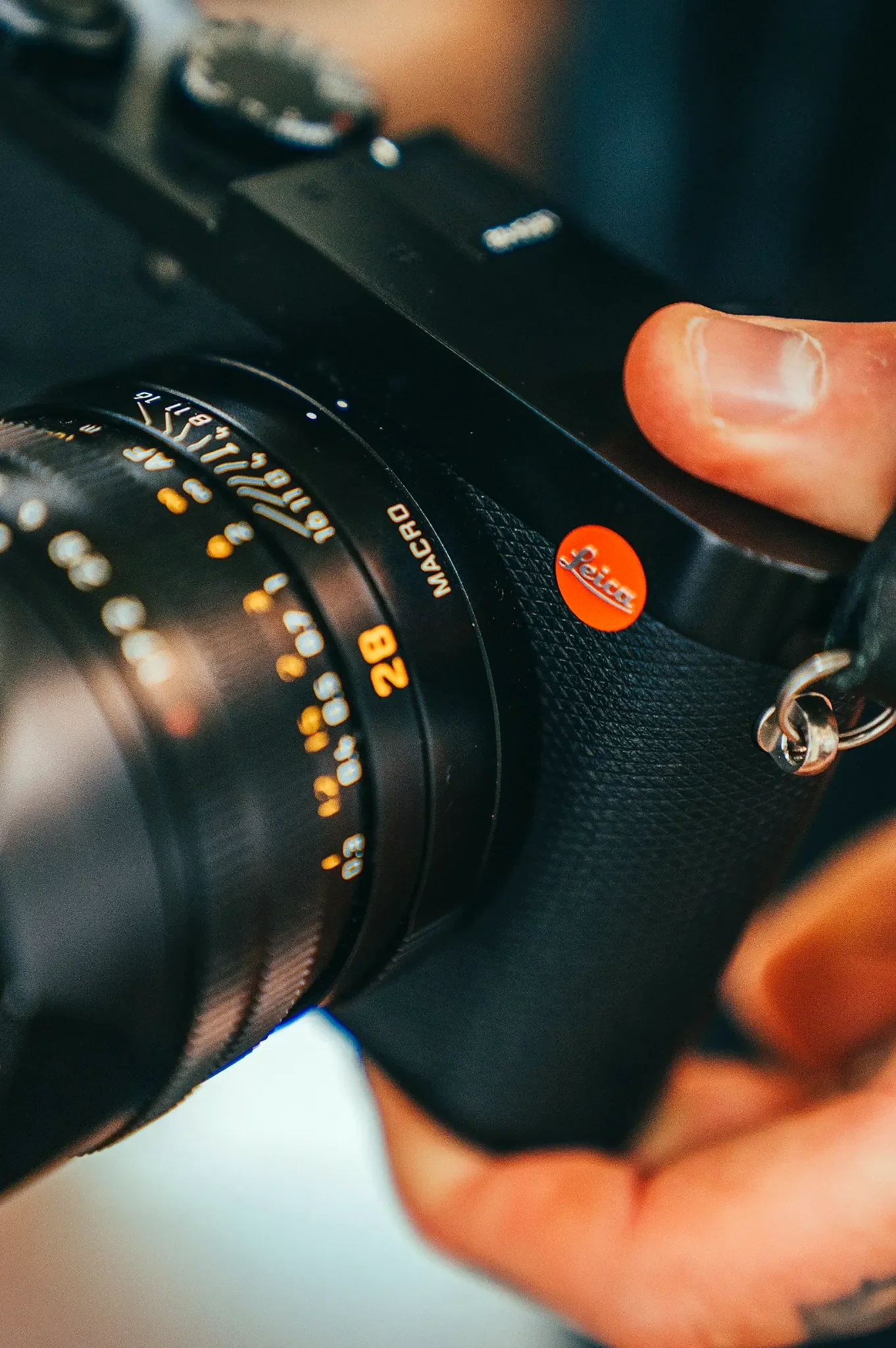 Close up leica camera photograph at lartington hall with lovedupnorth and photobox wedding photo booth events
