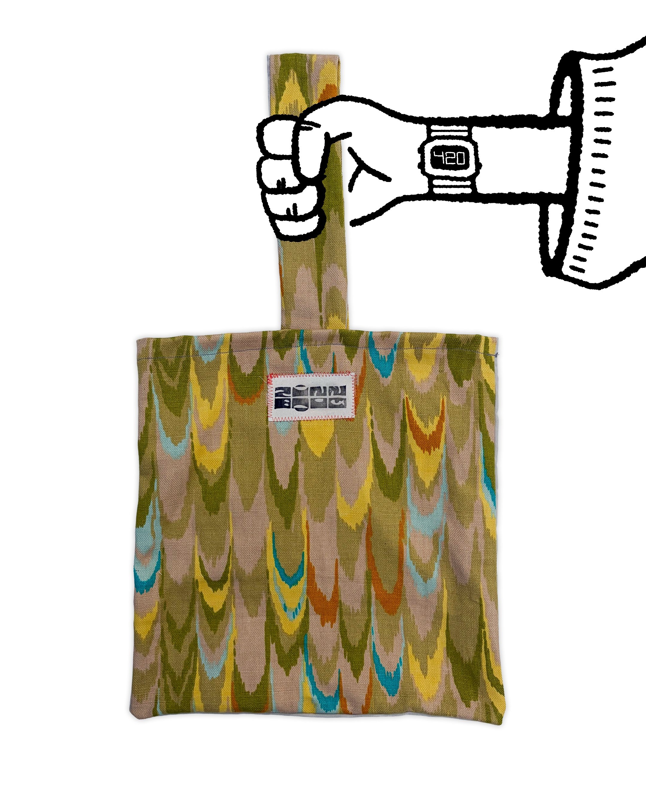 seventies couch upholstery bag