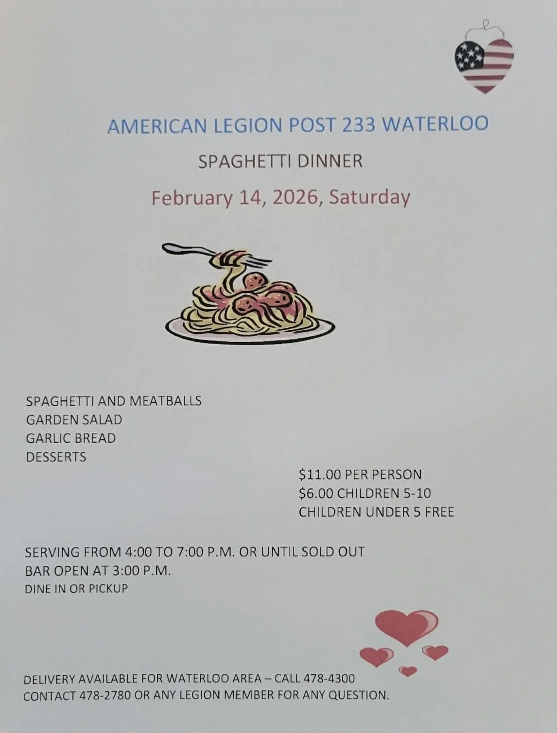 American Legion Spaghetti Dinner