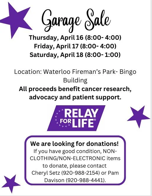 Relay for Life Garage Sale