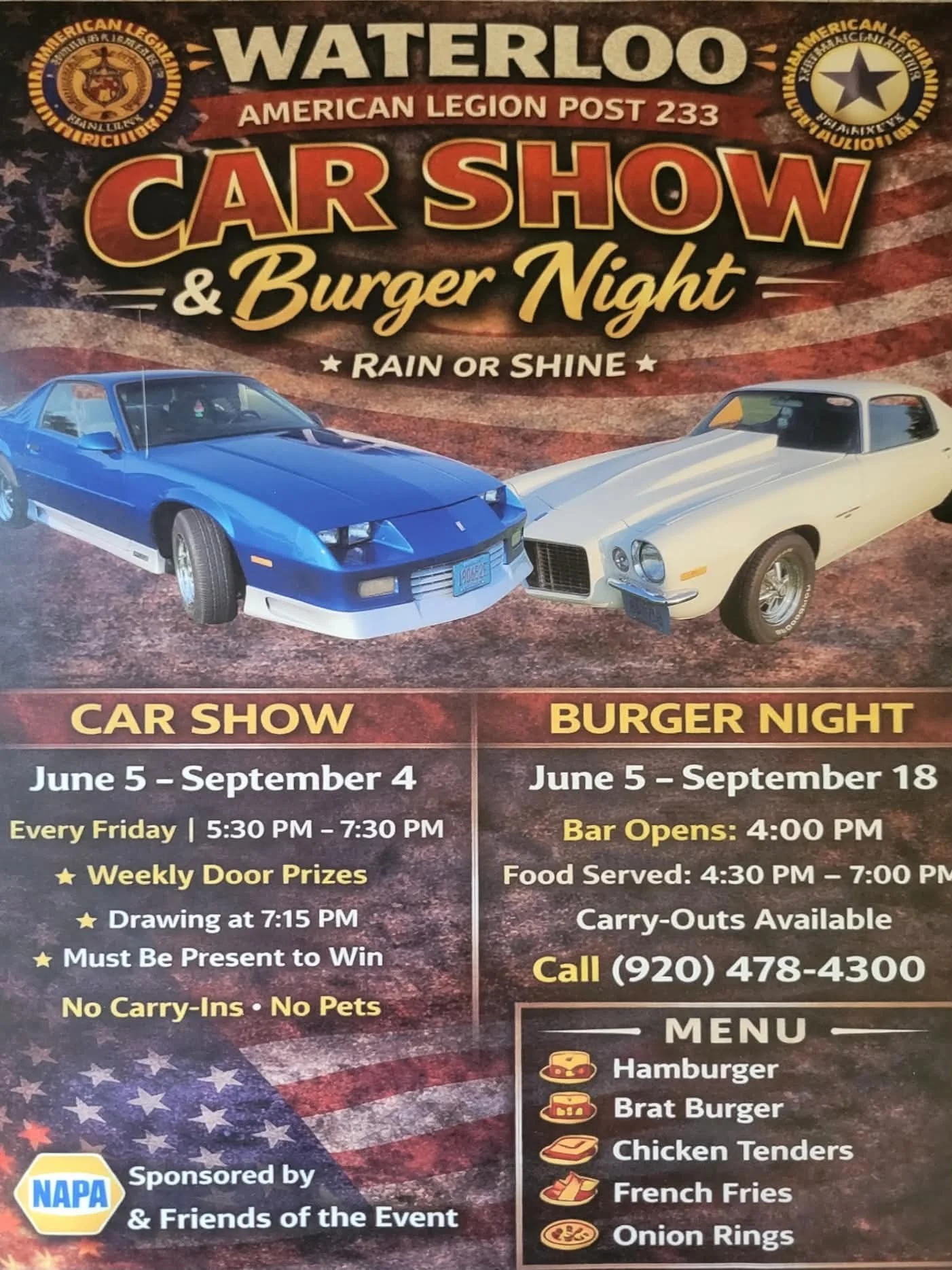 Car Show and Burger Night 