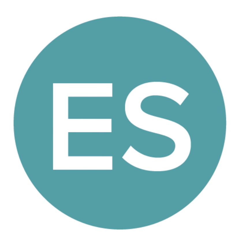 teal circle with letters E S