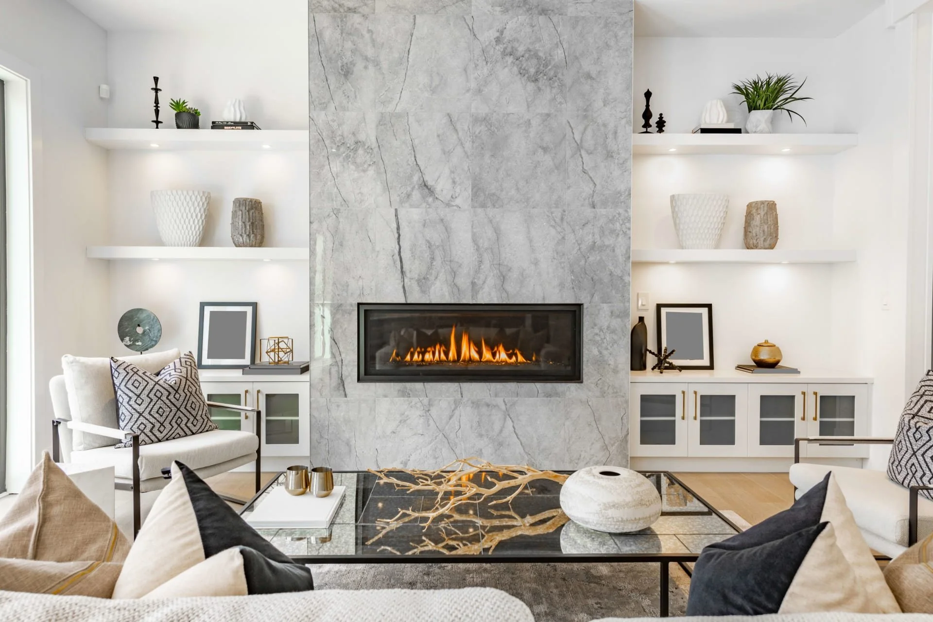 Luxury living room in a Minnesota home used for online home value and property valuation