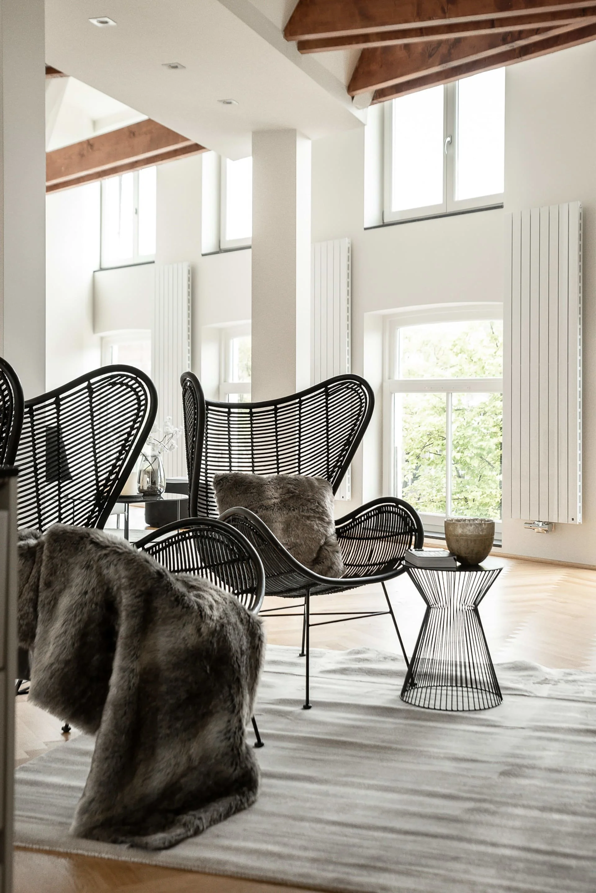 Bright modern living room in a Minnesota home for buyers searching to purchase a house