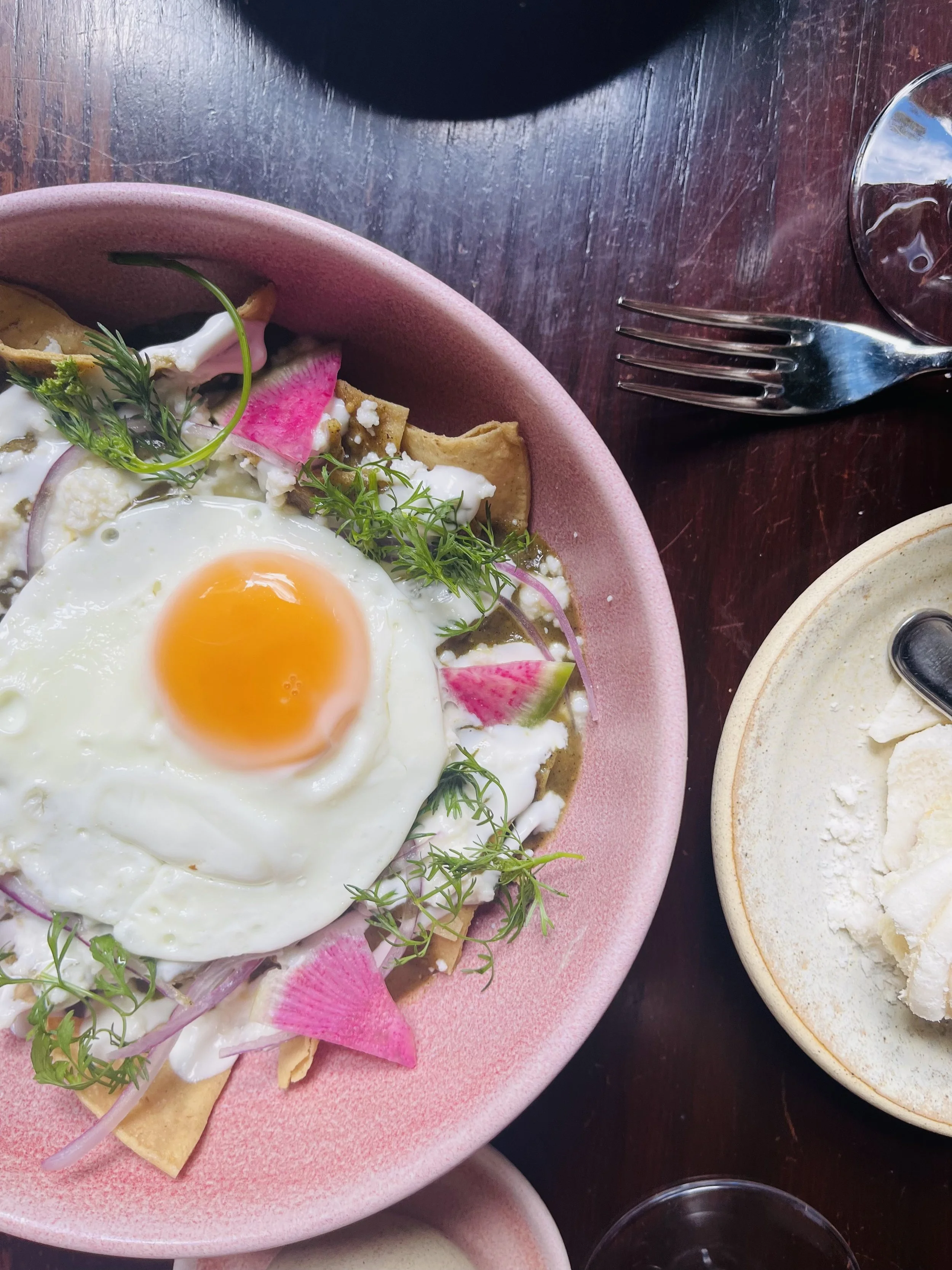 Amazing Chilaquiles for breakfast at Casa Sierra Nevada, Belmond Hotel, San Miguel de Allende