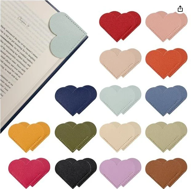 Leather Heart Bookmarks