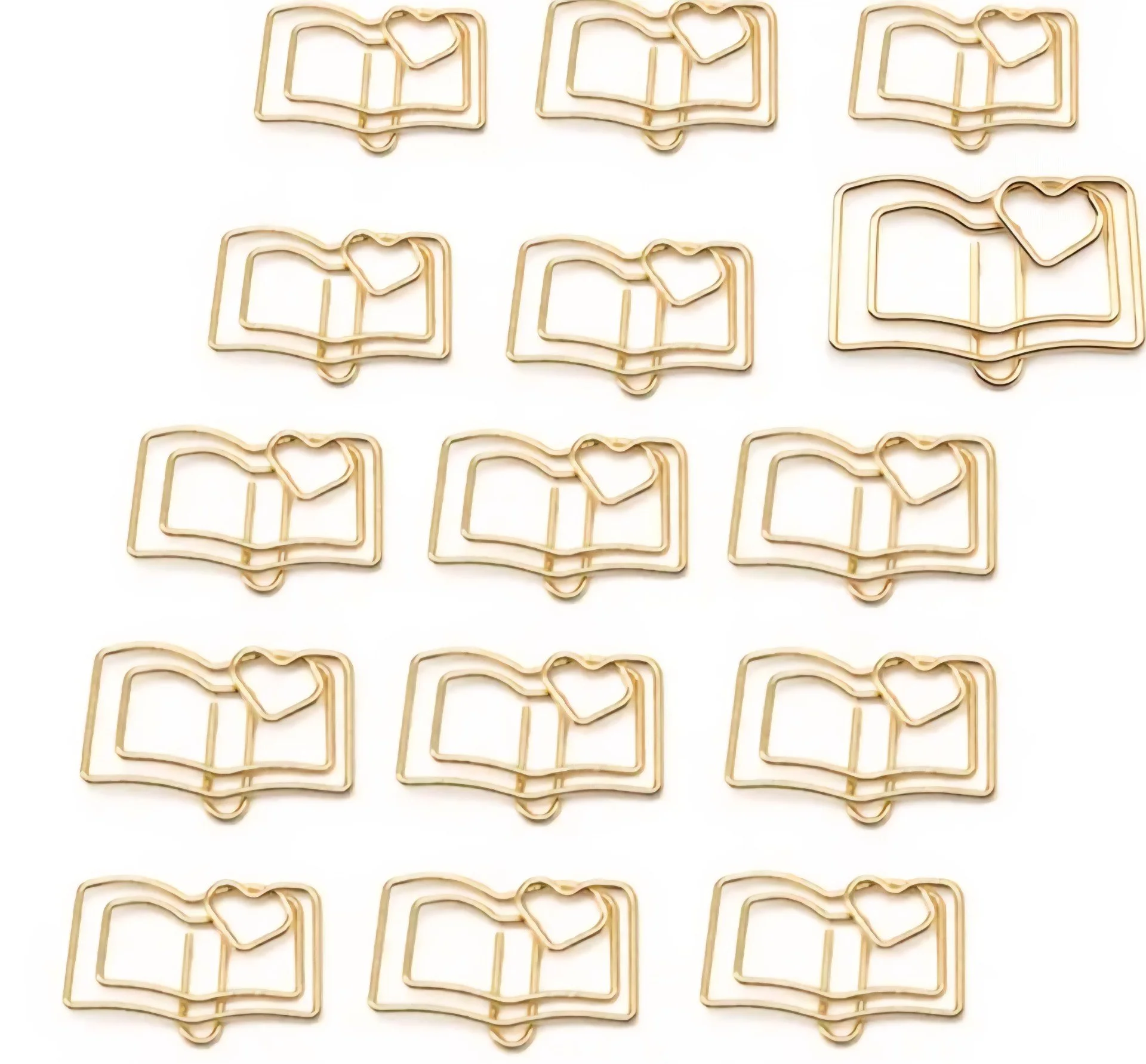 Book Shaped Gold Bookmark