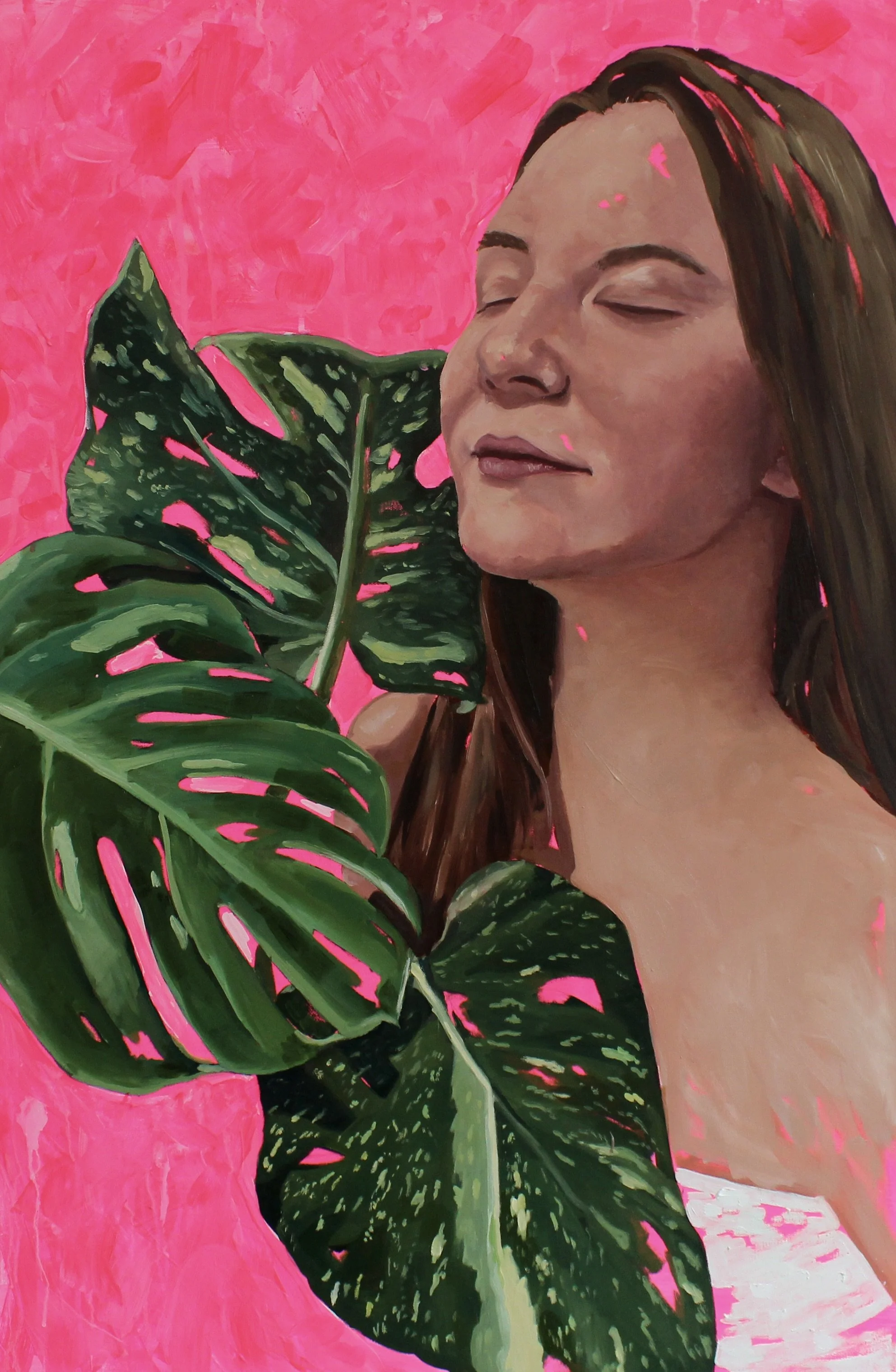 Holding Growth, 2025, Oil on Canvas, 24" x 36"