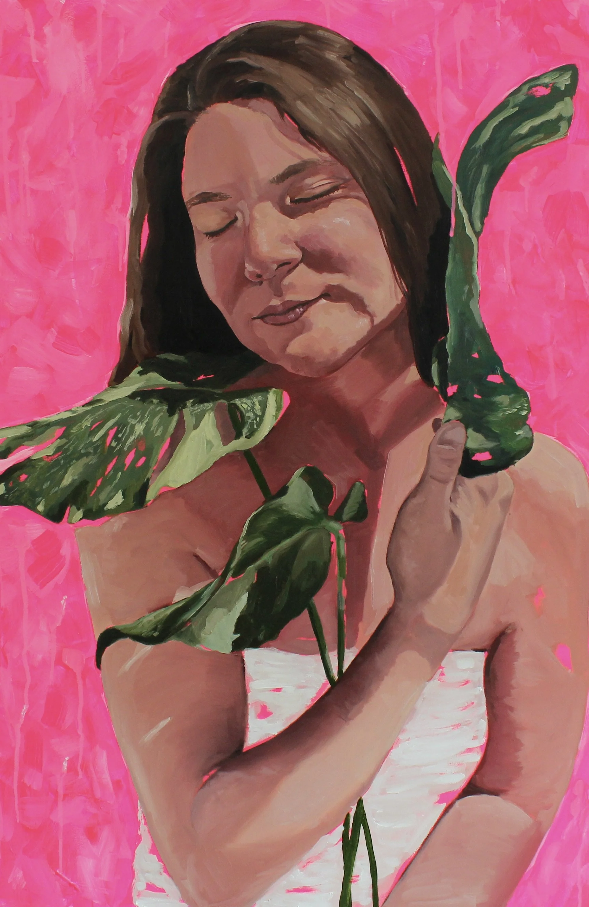 Quiet Exchange, 2025, Oil on Canvas, 24" x 36"