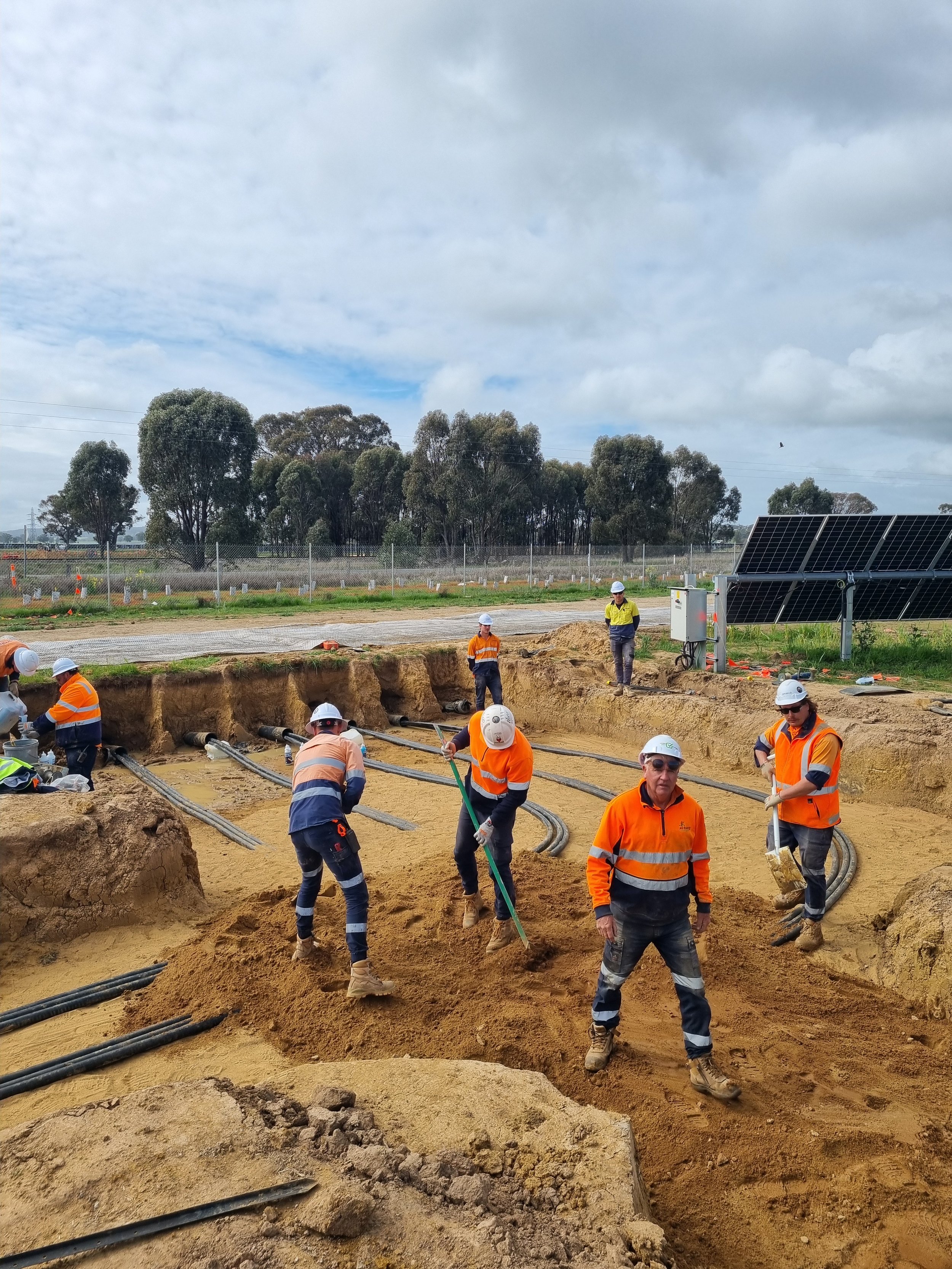 630mm2 cable installation in solar farm
