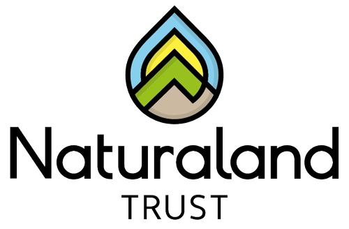 NaturalLand Trust logo with a stylized leaf design in blue, yellow, green, and gray.