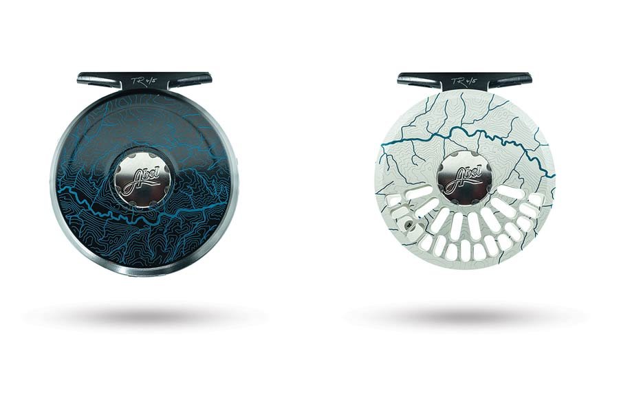 Two circular wheel devices with different surface patterns, mounted on black handles, displayed against a white background.