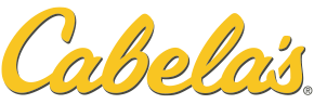 Cabela's logo in gold and black
