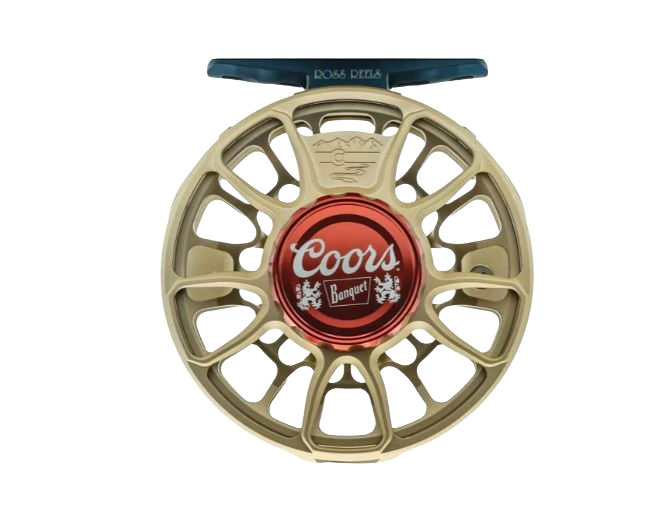 Close-up of a Coors Banquet bottle opener attached to a can with its handle visible at the top.