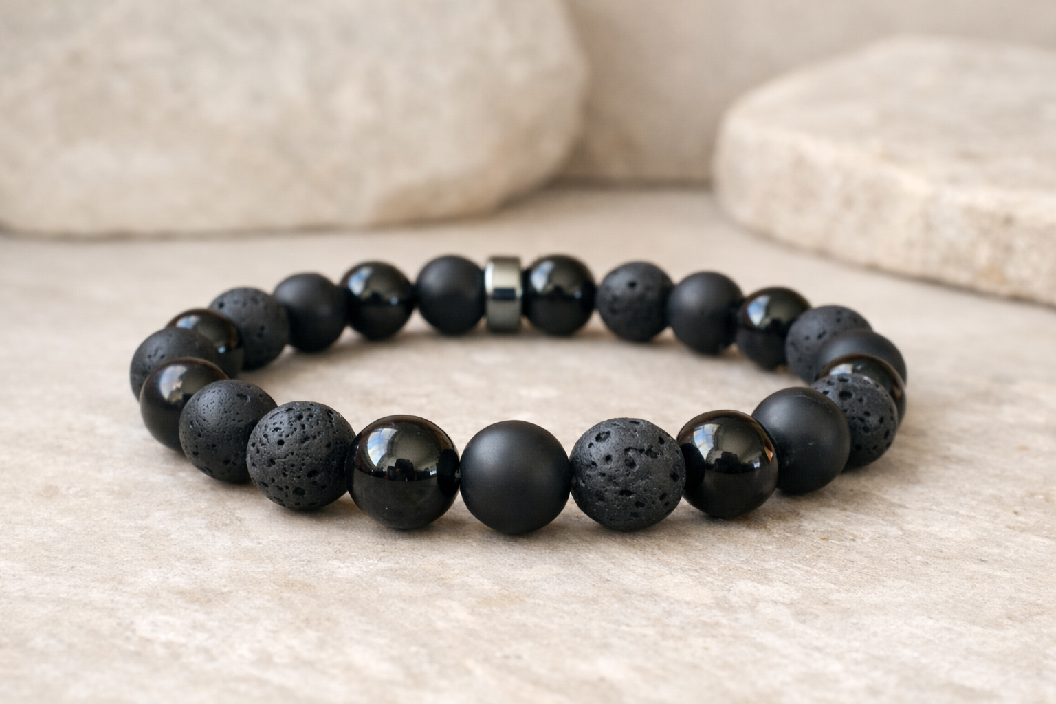 Black Onyx & Lava Stone Band