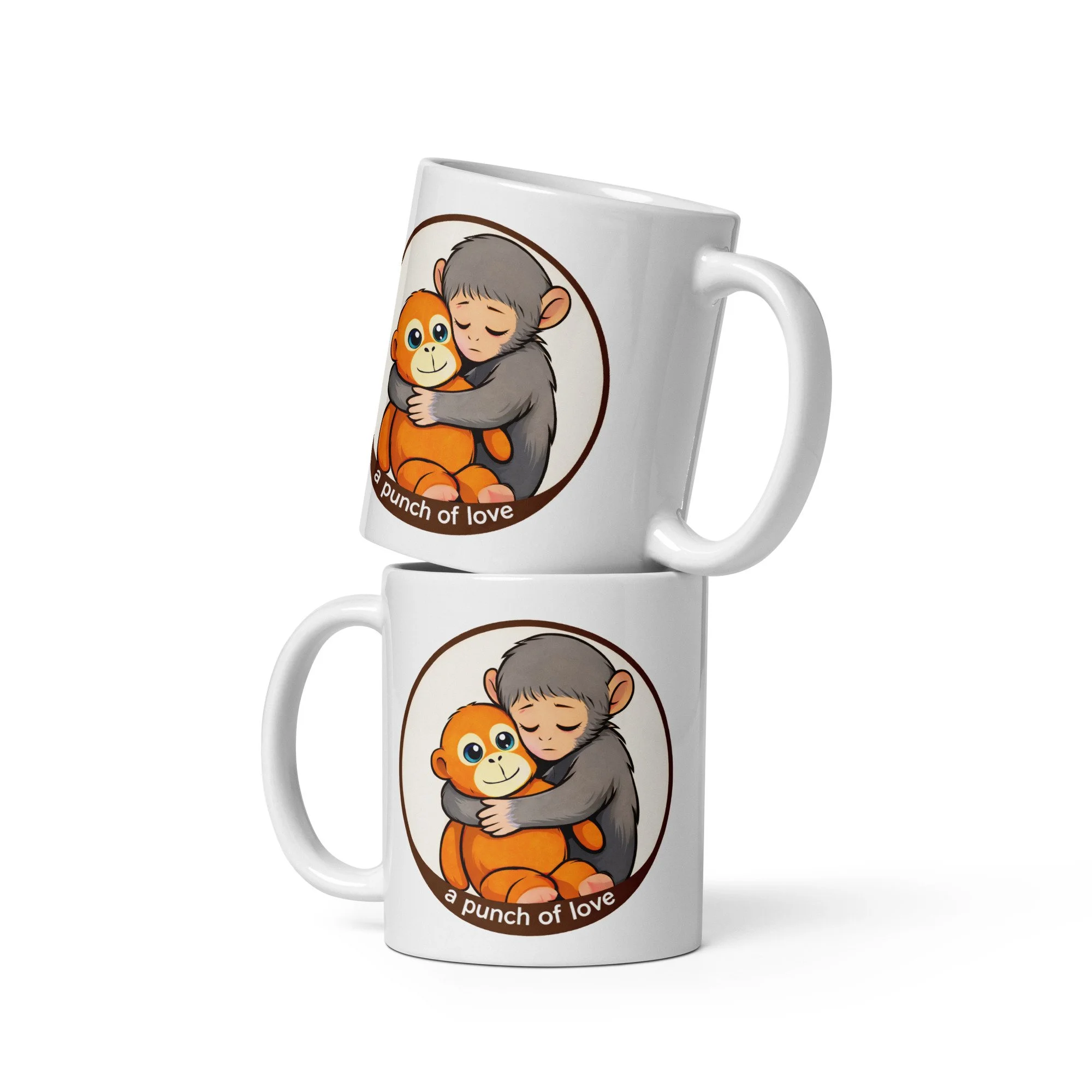 A punch of Love - White glossy mug