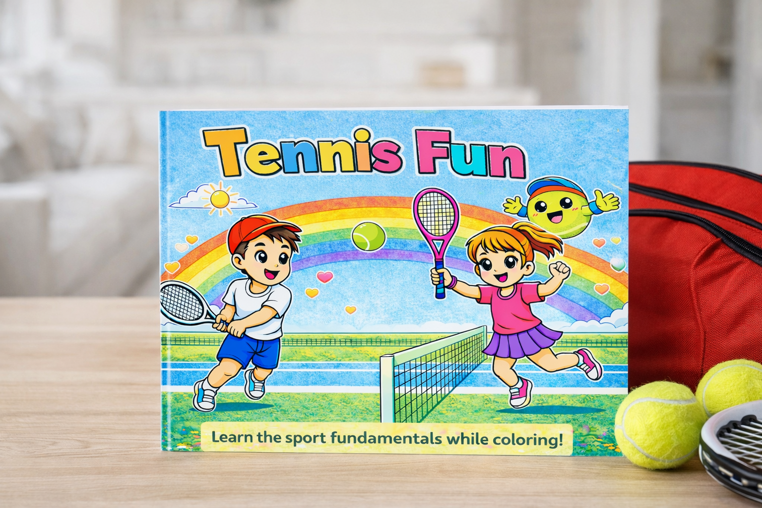 Tennis Fun Coloring Book