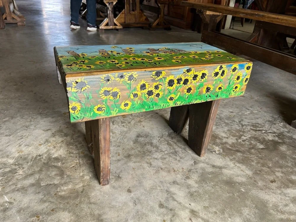 Painted Bench / 
$75 / 
Made from Pine / 
26x17x12"