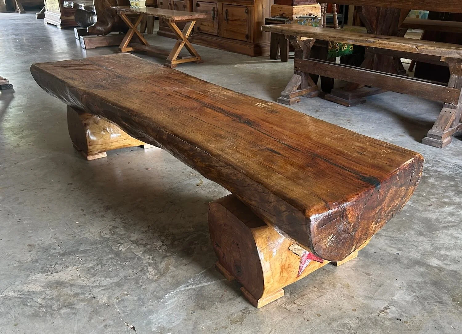 Large Coffee Table / 
Made from Pecan / 
7ftx20"x17"